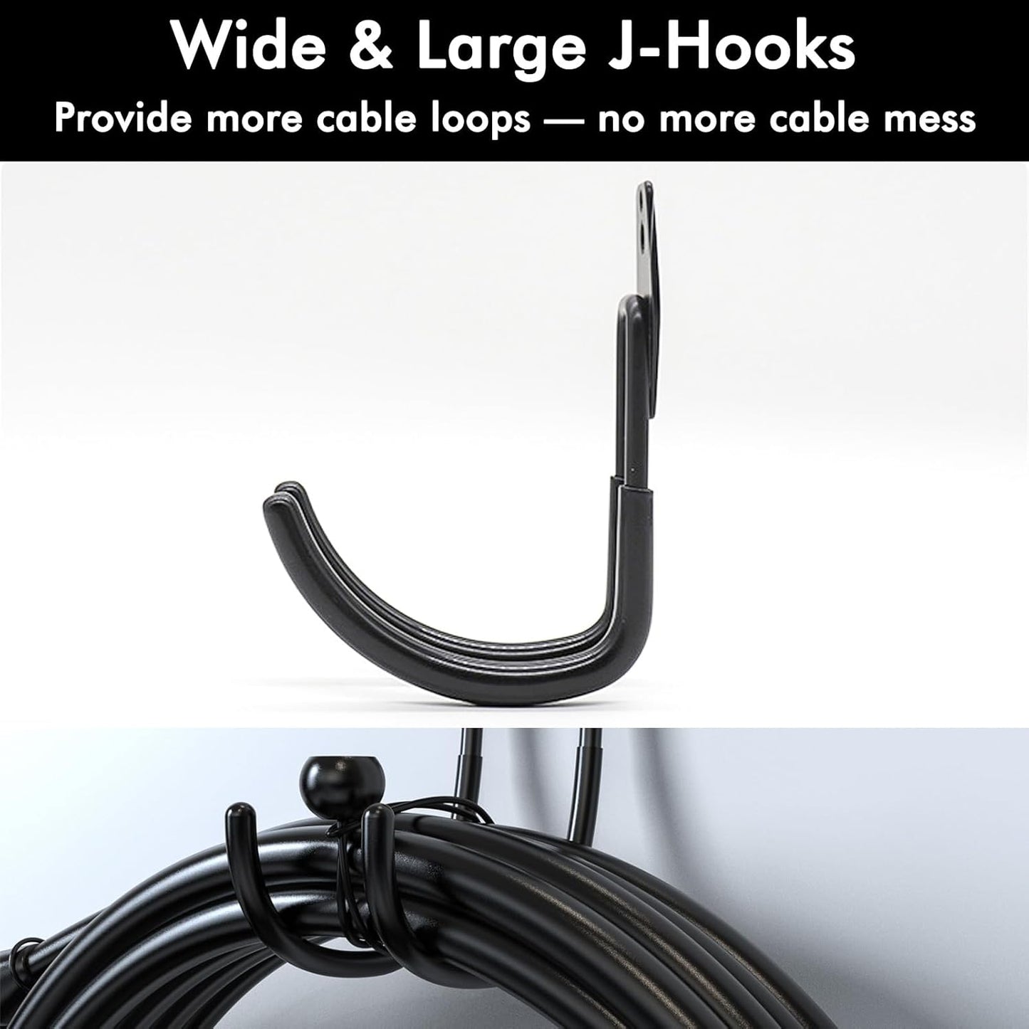 Tesla Charger Holder Wall Mount EV Charger Holder, Tesla Charging Cable Organizer J1772 J-Hook Cord Hanger for All Electric Vehicle Mobile Connector Organizers