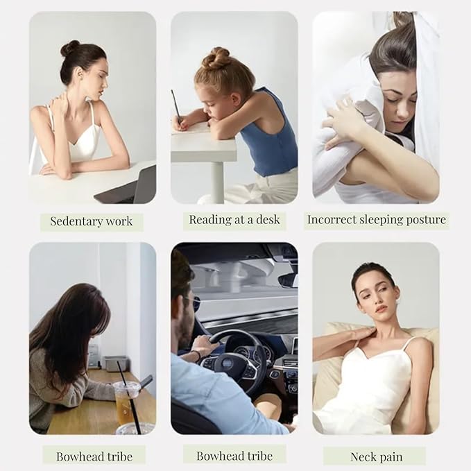 Neck Brace, Soft Memory Foam Cervical Collar Universal Neck Support Brace for Sleeping, Portable Neck Traction Equipment Forward Head Neck Posture Corrector for Women Men Spine Pressure (Gray)