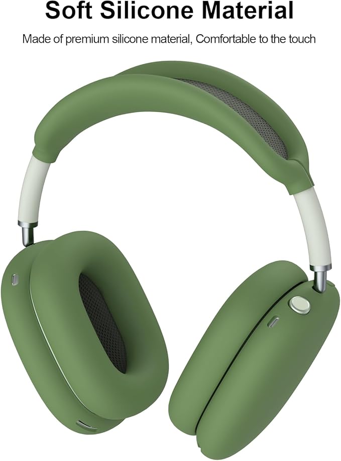 Silicone Case Cover for AirPods Max Headphones, Anti-Scratch Ear Pad Case Cover/Ear Cups Cover/Headband Cover for AirPods Max, Soft Sweat-Proof Silicone Protector Accessories for Apple AirPods Max