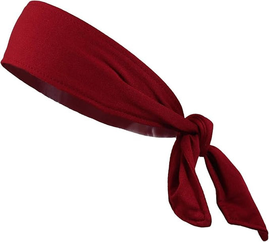 Kenz Laurenz Headbands Tie on Headband for Women Men Running Athletic Hair Head Band Elastic Sports Sweat Basketball Sweatband Stetchy Yoga Workout Sweatbands Adjustable Non-Slip Moisture Wicking