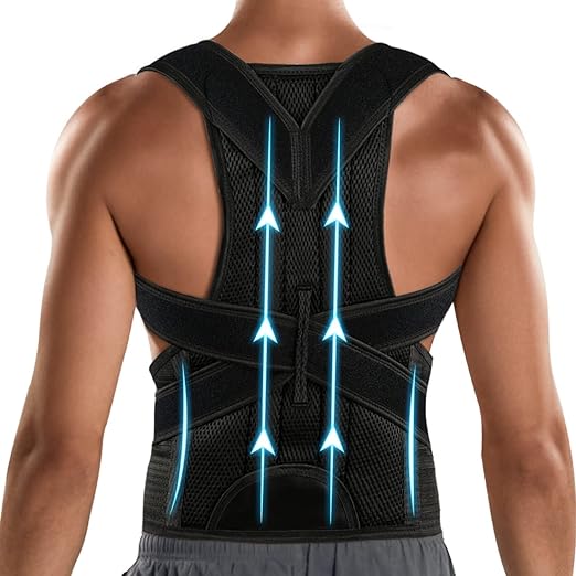 PAZAPO Posture Corrector for Men&Women - Back Brace for Lumbar Support and Upright - Breathable Back Straightener Back 2X-Large(42-48 Inches)