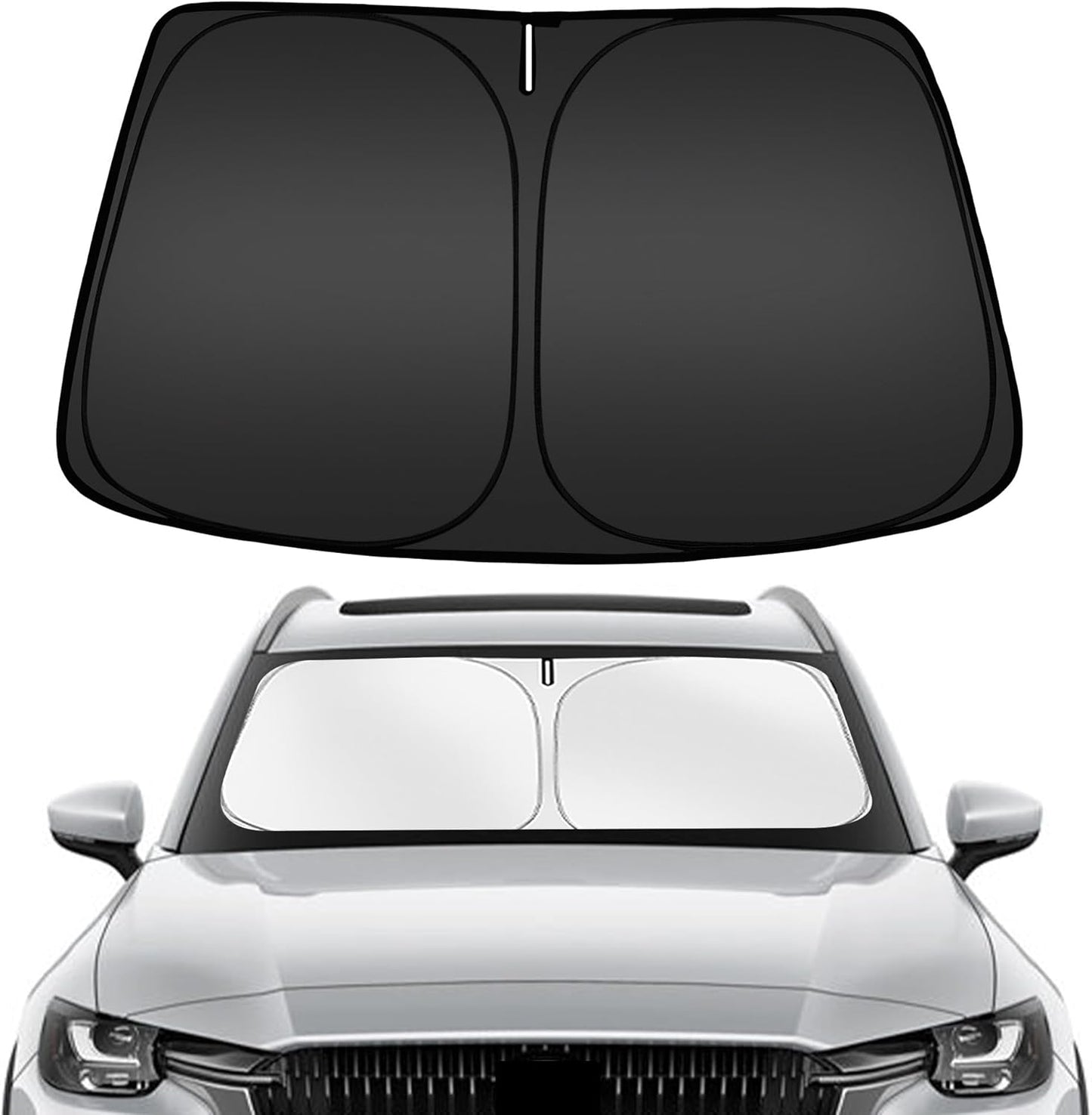 ARISMOTOR Windshield Sun Shade for Mazda CX-90 CX90 PHEV 2024-2025 2026, Custom Fit Foldable Front Window Sunshade Sun Visor Protector, Block UV Rays Keep Your Car Cooler