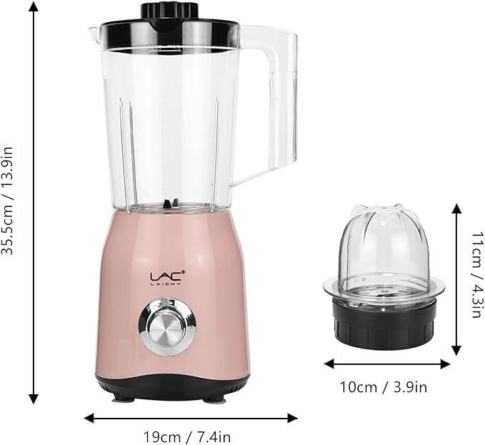 Blender for Smoothies,Personal Blender and Grinder Combo for Kitchen with a 54oz Portable Smoothie Cups,Shakes,Juices,Frozen Drinks and a 12oz Coffee Cup with Seal Cover for Coffee Beans(Pink)