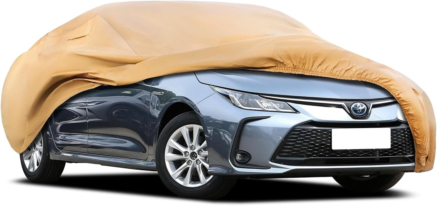 Heavy Duty Outdoor Car Cover Custom Fit for Toyota Corolla, Windproof All Weather Waterproof Sun Rain UV Dust Snow Protection Outdoor Car Covers