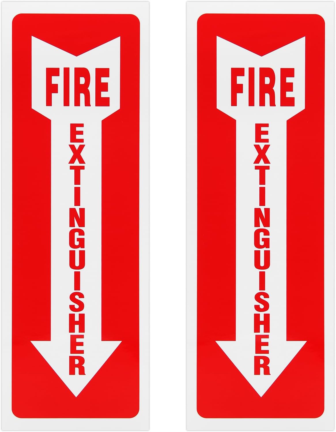 Madrigal fire extinguisher inside sticker,fire extinguisher sign,2 Pack-4x12"Premium Self-Adhesive Vinyl for UV, Weather, Scratch, Water and Fade Resistance, Indoor and Outdoor