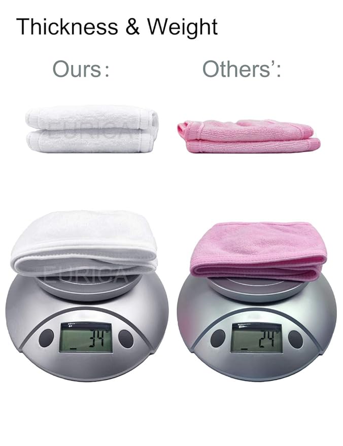 EUICAE Spa Headband Sweat Towel Wrap Non-Slip Stretchable Washable for Face Wash, Facial Treatment, Sports (White 5pcs)