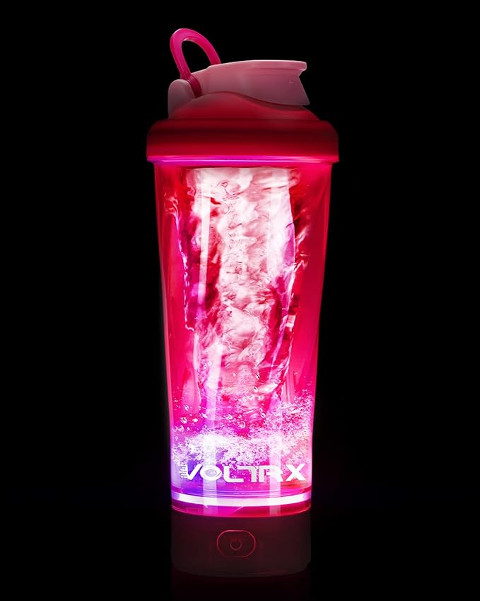 VOLTRX Premium Electric Protein Shaker Bottle, Made with Tritan - BPA Free - 24 oz Vortex Portable Mixer Cup/USB Rechargeable Shaker Cups for Protein Shakes
