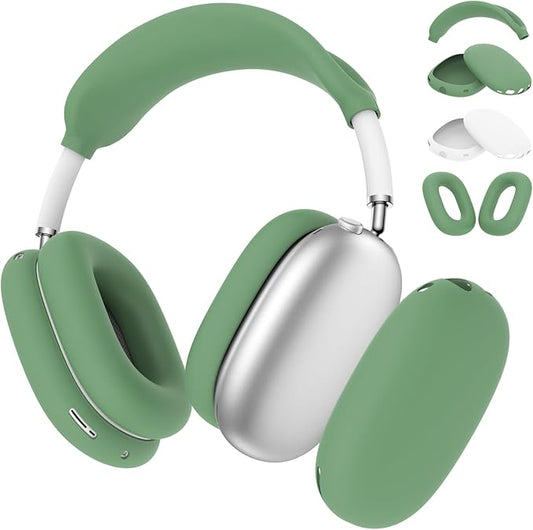 BRG 7in 1 Silicone Case Covers for AirPods Max, Sweat-Proof Ear Pad Case Covers/Ear Cup Covers/Headband Cover for AirPods Max Headphones, Accessories Soft Shell Protectors for Apple AirPods Max