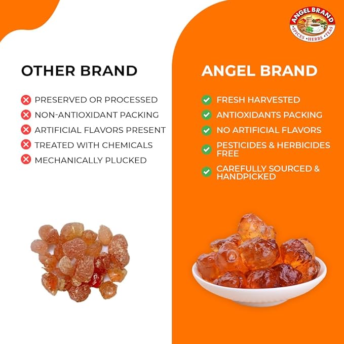 Angel Brand Gum Arabic Spice 1.5 Oz Pouch Pack of 3 - Sourced from the Finest Trees - Enjoy Culinary Creations with Our Premium Gum Arabic