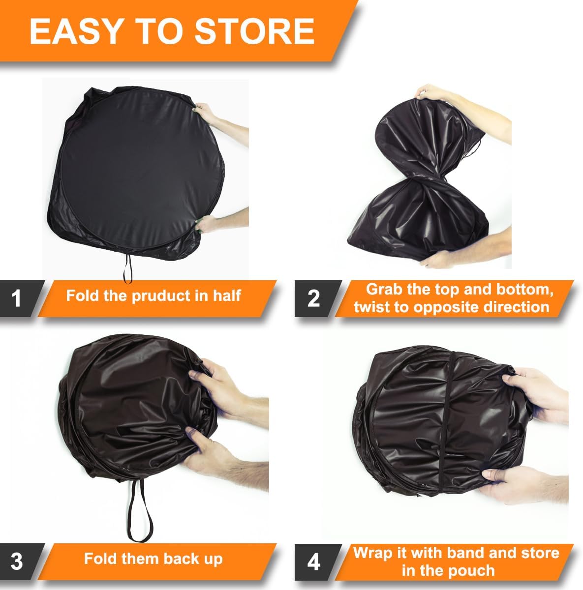 Gven Sun Shade for Car Windshield, Foldable Sunflower Vehicle Sun Visor for Car Windshield Sun Shade Heat Reduction Blocks UV Rays Fits Small Sedans, Mini SUVs, Hatchbacks (Sunflower, L)