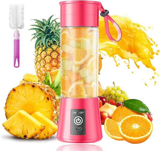 Portable Personal Size Mini Blender - 2025 Upgraded Cordless Blender for Smoothies & Shakes, Type-C Rechargeable, 380Ml Traveling BAP Free Juicer Cup for Sports/Travel/Home, 20000Rpm/Min Speed
