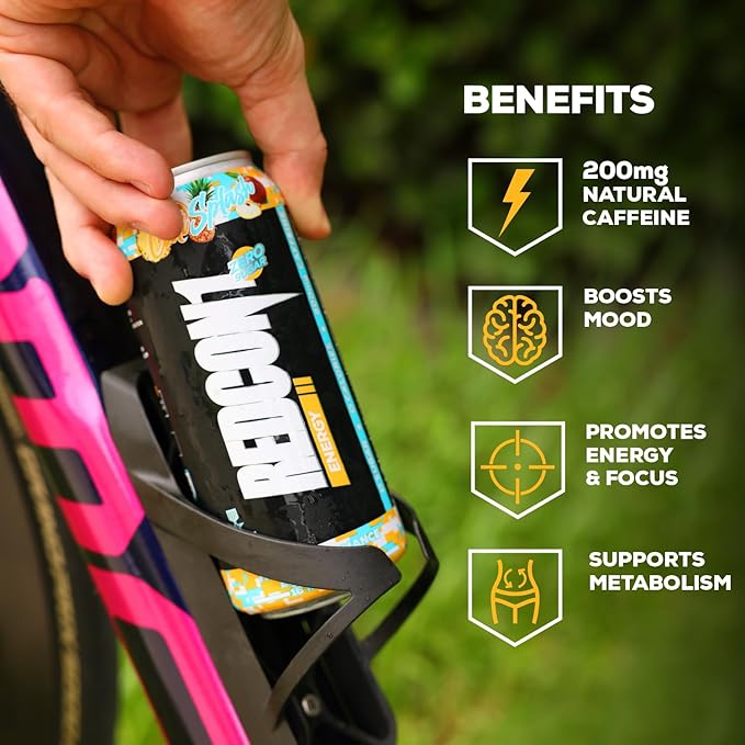 REDCON1 Energy High Performance Drink, Cali Splash - Zero Sugar Energy Drink with Alpha GPC Nootropic - 200mg of Natural Caffeine from Green Coffee Beans - Vitamin B6, B12 & B5 to Boost Mood (12 ct)