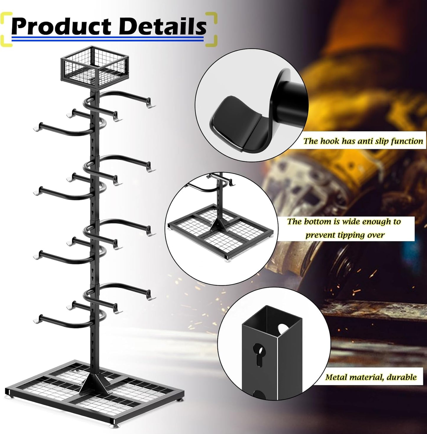 Scooter Storage for Multiple Scooters, Scooter Rack Garage Holder for 8 Electric Scooters/ 4 Bicycles/Wiggle Car,Adjustable Large Bike Stand Organizer/Metal