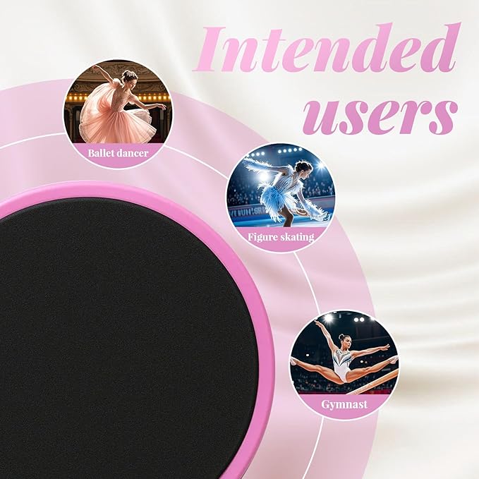 Turn Board for Dancers – Ballet, Figure Skating & Cheerleading Spinner Disc for Improving Turns, Balance, Posture & Pirouette Technique, Portable Training Equipment for Dance & Gymnastics