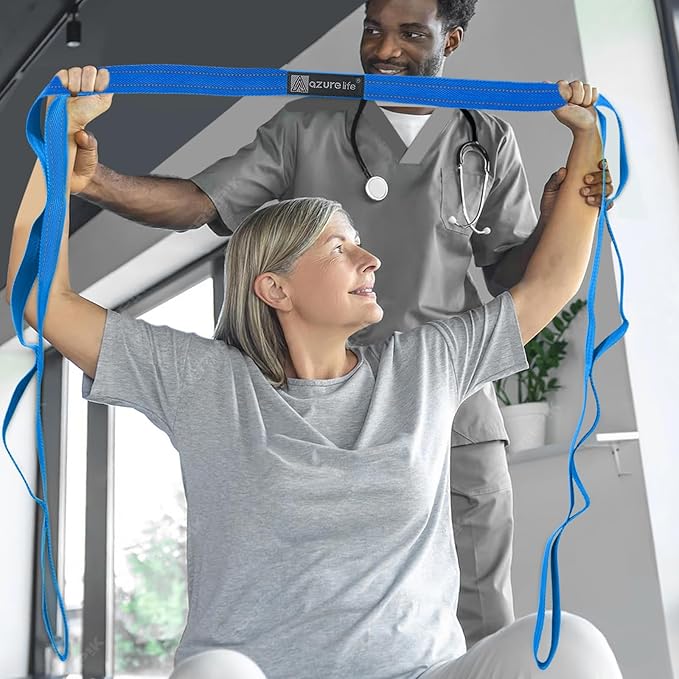 Premium Durable Stretch Straps with Loops, Stretching Strap for Physical Therapy, Multi-Loop Yoga Strap Fitness Exercise Strap for Yoga, Pilates, Dance, Flexibility&Exercise