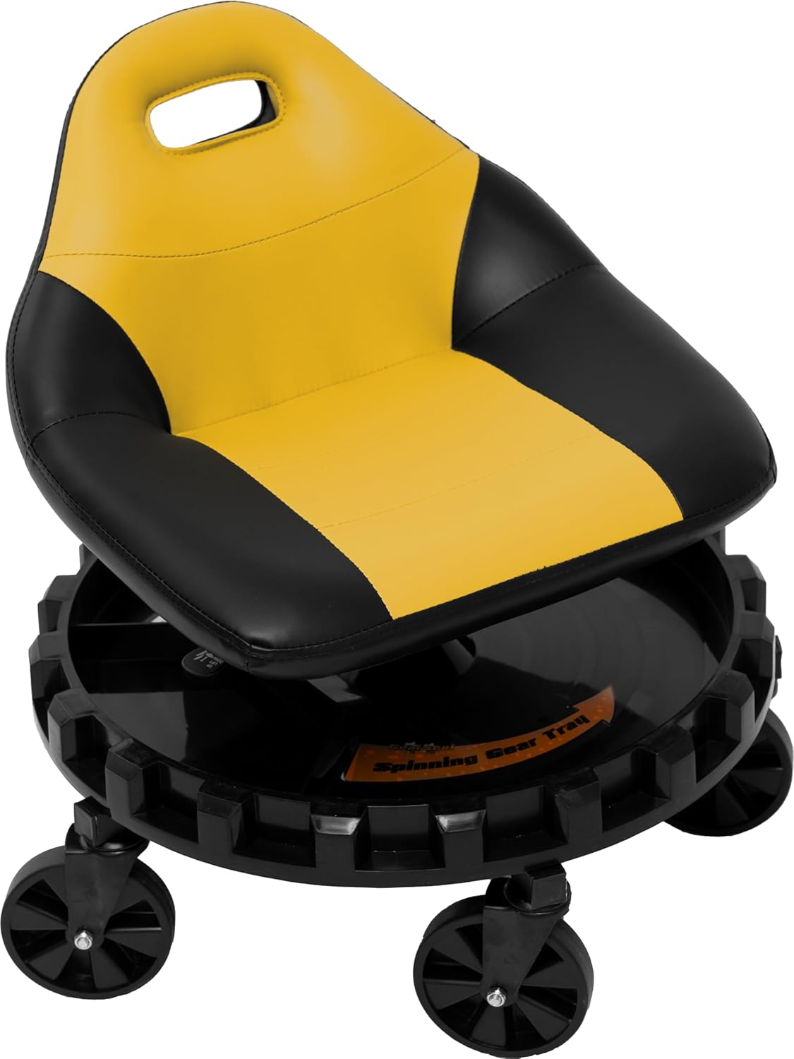 Traxion 400lb Capacity 2-704 Yellow Progear Mobile Rolling Gear Seat