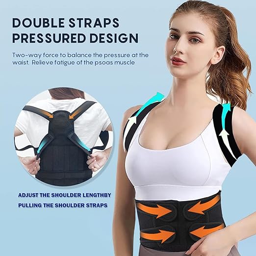 Posture Corrector for Women and Men,Adjustable Full Back Brace and Shoulder Straightener,for Back Pain Relief,Hunchback Correction,Scoliosis,Thoracic Spine,Posture Trainer