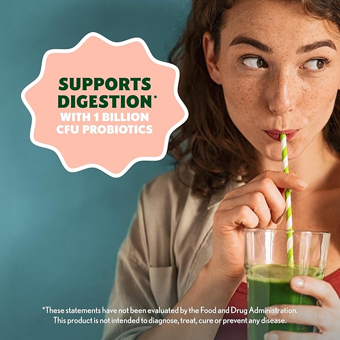 Amazing Grass Sweet Greens and Superfoods Powder for Digestive Health, Greens Powder, Digestive Enzymes, Probiotics, Spirulina, Chlorella, Peach Hibiscus, 30 Servings