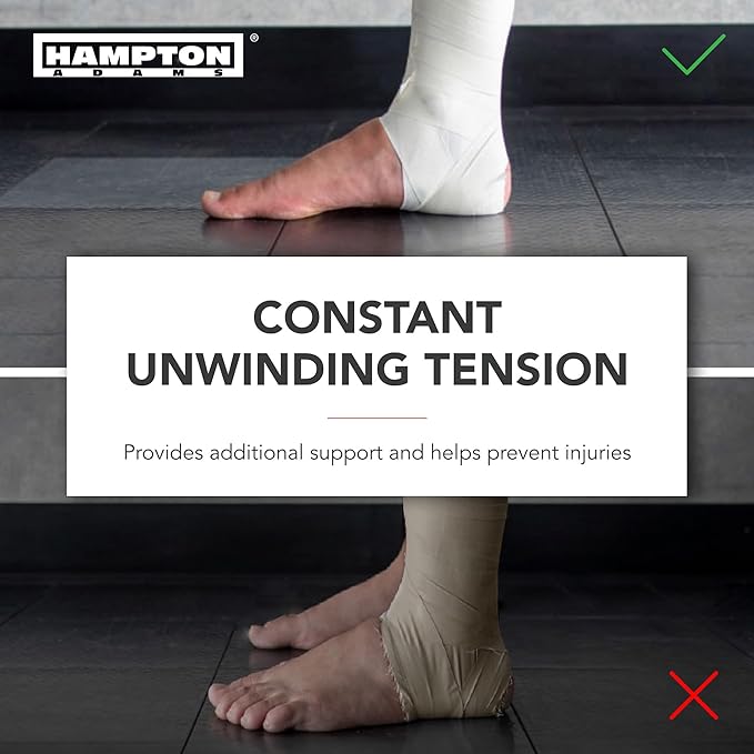 Hampton Adams | As Seen on Shark Tank | Original Athletic Sports Tape (3-Pack) | 45ft Rolls | Very Strong Easy Tear NO Sticky Residue | Best Tape for Athlete & Trainers | Fingers Ankles Wrist