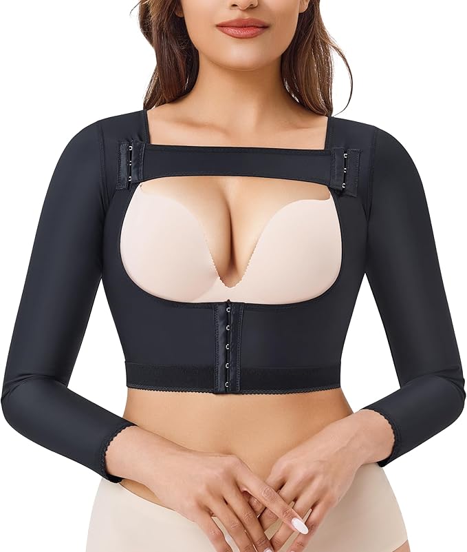 LANCS Women Upper Arm Shaper Post Surgical Compression Sleeves Slimmer Tops Posture Corrector Vest Shapewear