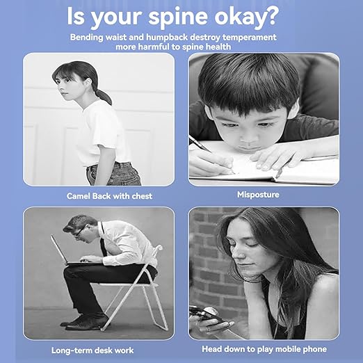 Smart Posture Corrector - Adjustable Upper Back Brace with Vibration Intelligent Posture Reminder, Posture Trainer for Kids, Help to Keep Right Posture (J2000)