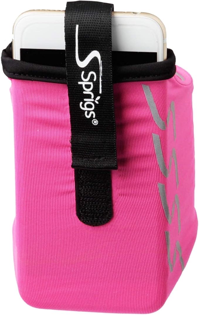 Sprigs Phone Armband Sleeve for iPhone 14, 13, 12, 11, X Galaxy Z, S22, S21, S20 Google Pixel 7, 6, 5. The Lightest & Most Comfortable Running Armband, Stretches to Fit All Phones with Case for Women & Men