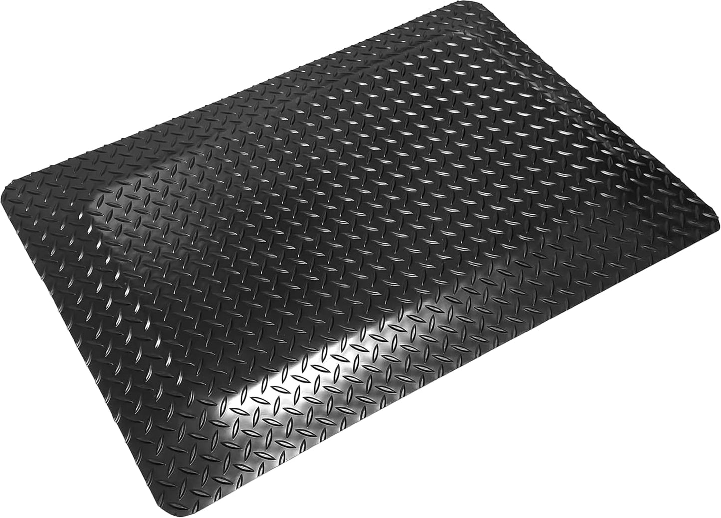 Rhino Mats, American Classic Diamond Anti-Fatigue Mats, Industrial Ergonomic Comfort Standing Mat for Work, Home, Garage, Office, Kitchen or Anywhere (Black 9/16" Thick, 3 FT. x 16 FT.)