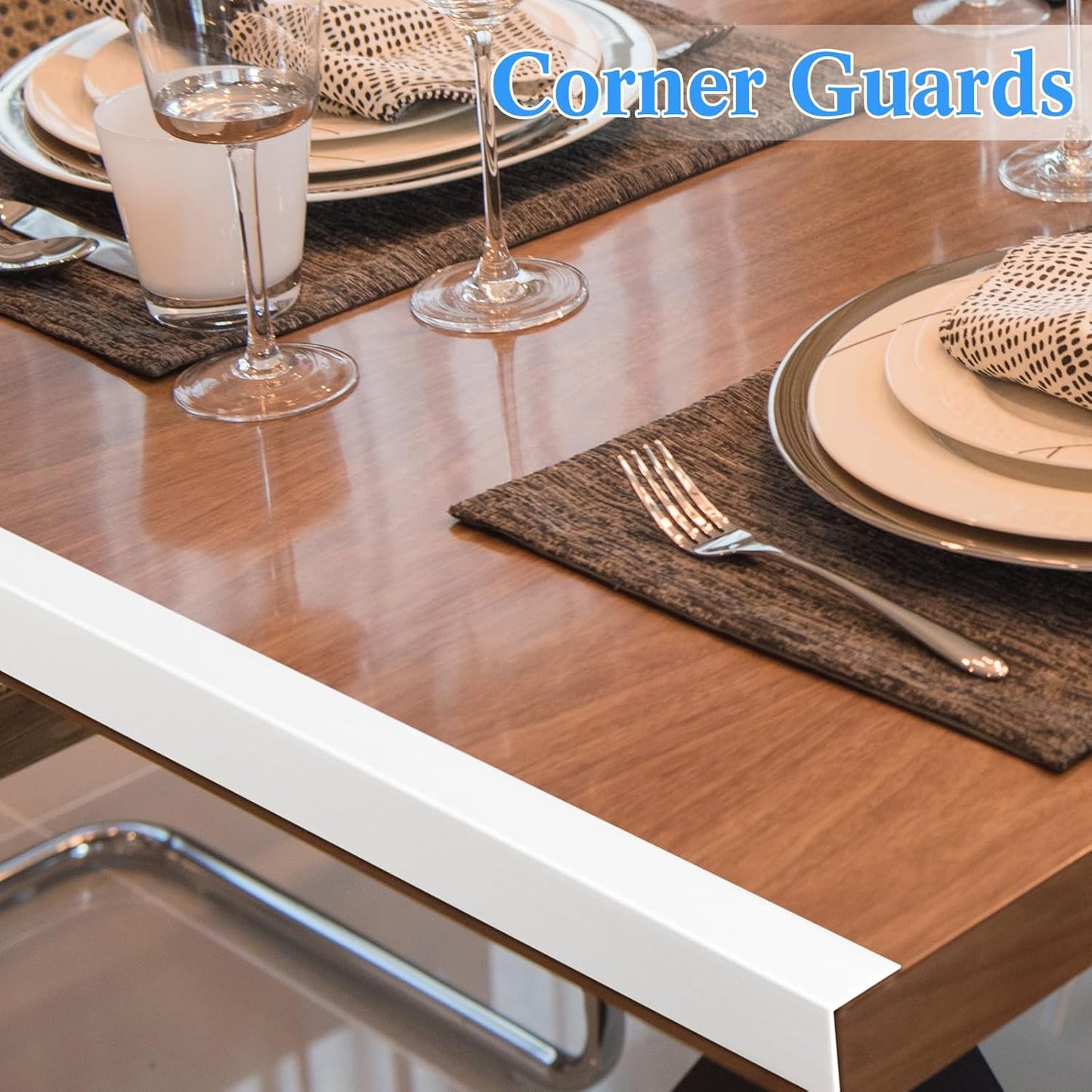 Sasylvia 20 Pcs Wall Corner Protector Guards, 3/4 x 48 Inches Self Adhesive Vinyl Corner Trim Molding, Avoid Scratching Scuffs, Ease Install & Cleaning for Door Countertop Furniture Protection