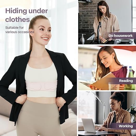 Back Brace Posture Corrector for Women, Upper Back Support Straps Straightener, Hunchback Improve Posture Correct-Shoulder, Upper Back Pain Relief Invisible Under Clothes (Nude, S/M)