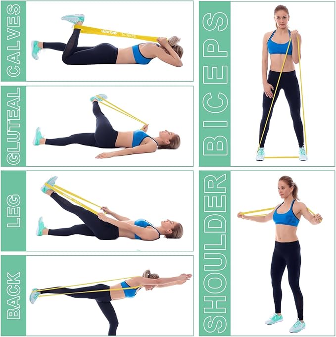 Resistance Bands for Working Out, Exercise Bands, Workout Bands, Pull Up Assistance Bands for Body Stretching Training Physical Therapy Muscle Training for Men & Women