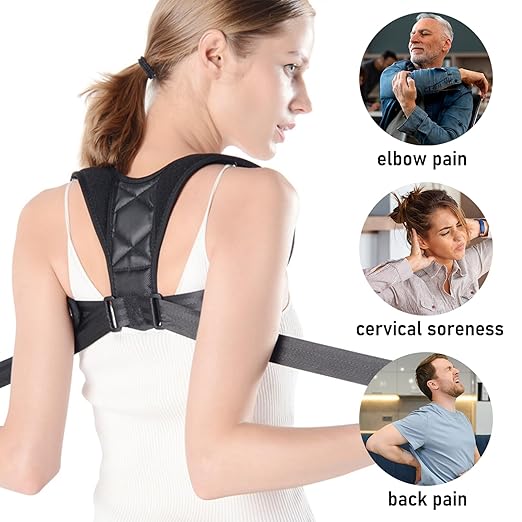 Posture Corrector for Women and Men, Back Straightener Posture Brace Corrector, Upper Back Brace Adjustable Posture Corrector, Corrector de Postura para Hombre Mujer