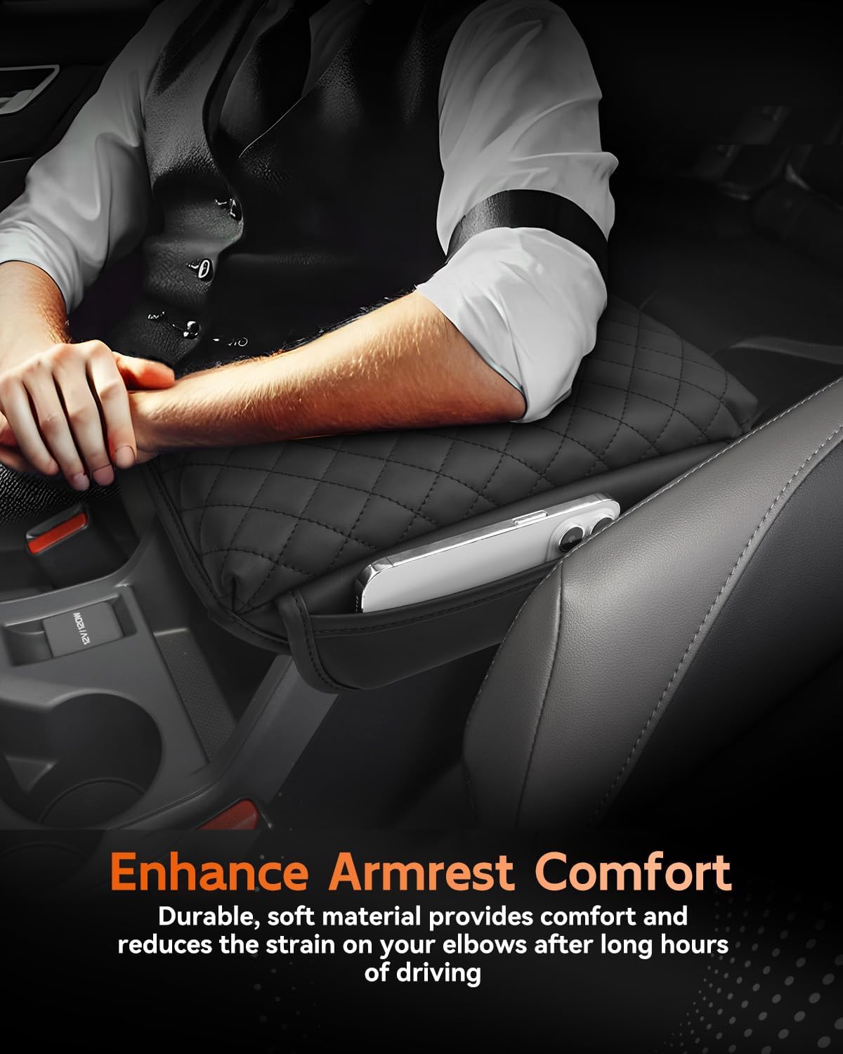 CDEFG for Subaru Crosstrek 2024-2025 Center Console Cover Armrest Box Cover for Crosstrek (Premium, Sport, Limited, Wilderness) 2024 2025 Accessories Console Arm Rest Protector Thickened