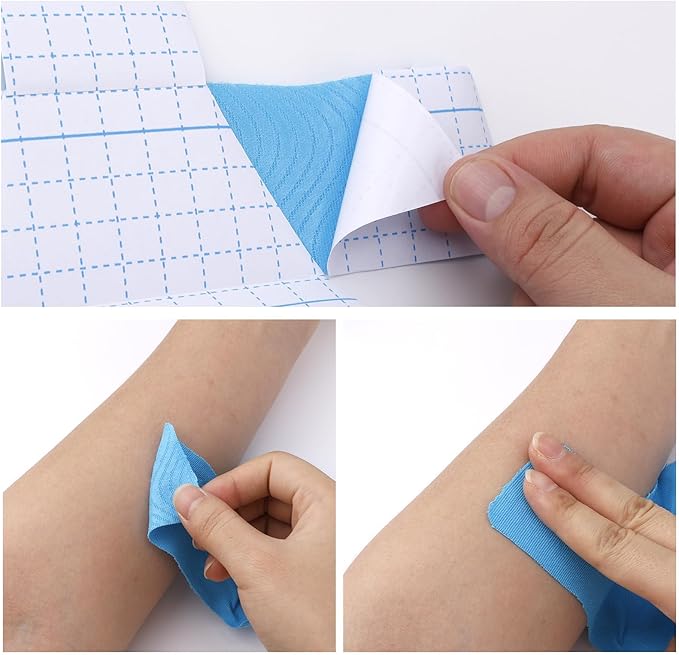 10 Pcs Precut Tape for Shoulder, Breathable Latex-Free Athletic Tape, Pre-Cut Athletic Tape Strips, Elastic Sports Tape Athletic Patch for Shoulder Support Muscle Sports