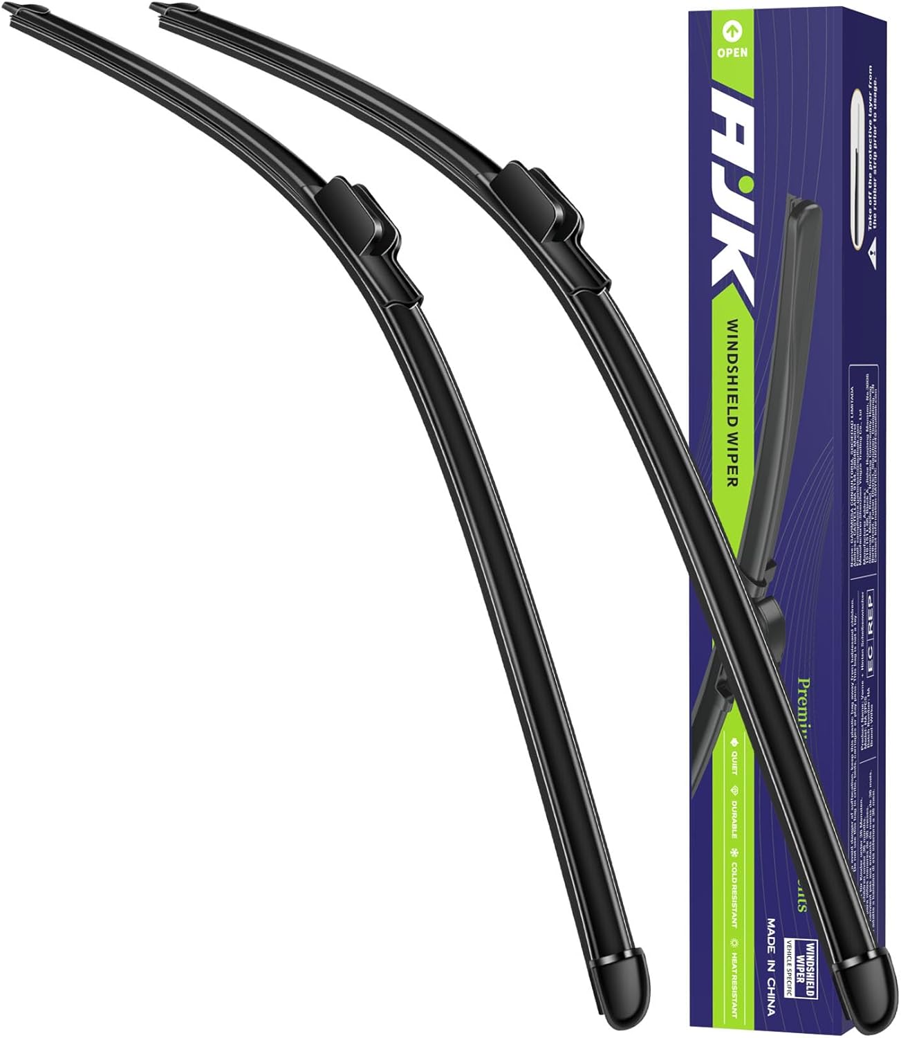 AJK 26 and 17 inch Wiper Blades, Premium All Season 2 Pack Driver Side Passenger Side Front Windshield Wipers Replacement for Mazda 3 2019 2020 2021 2022 2023 2024 2025