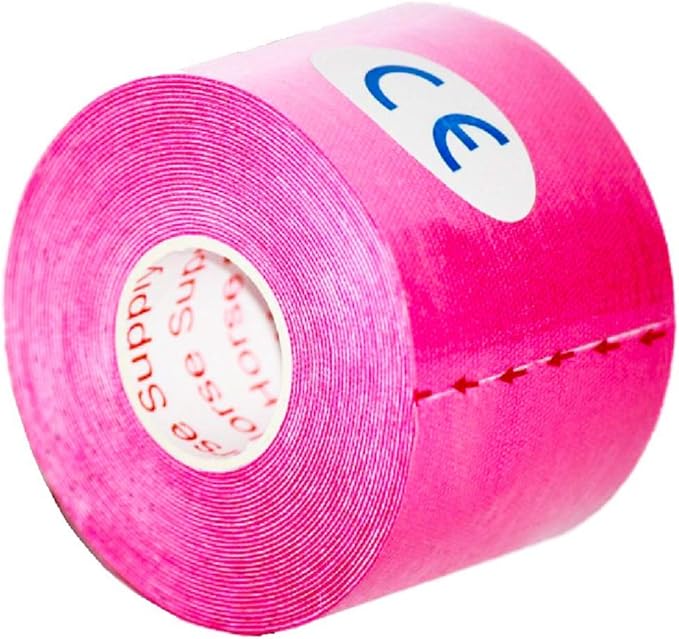 PreCut Kinesiology Tape Sport Pro (20 Pre Cut 10 Inch Strips per Roll) Athletic Recovery Muscle Support Physio TheWrapeutic Aid (Pink) (Single Roll)