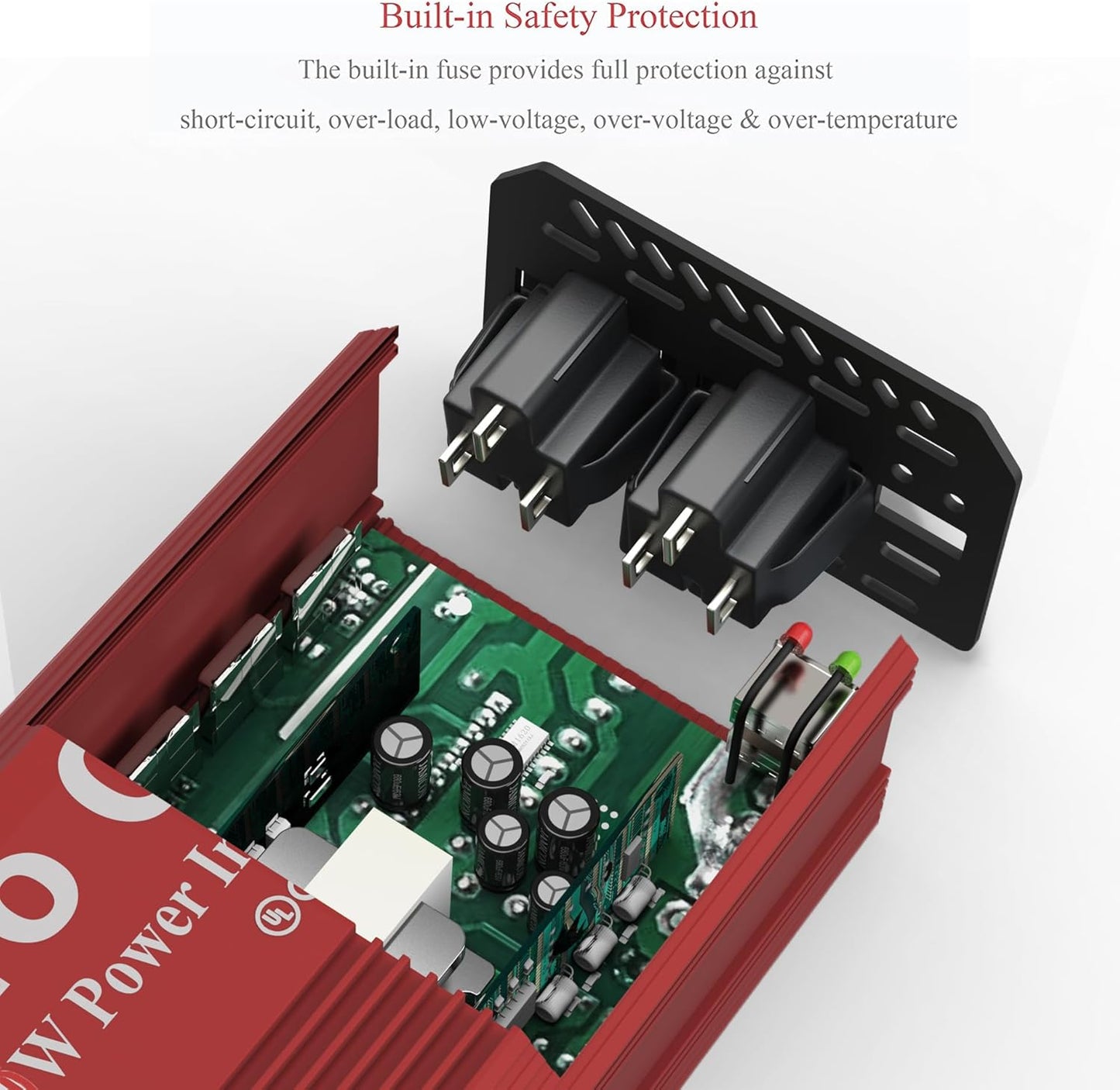 Pro Chaser 400W Power Inverters for Vehicles - DC 12v to 110v AC Car Inverter Converter, USB-A, PD 65W USB-C Ports, Dual AC Adapter for Air Compressor Laptops