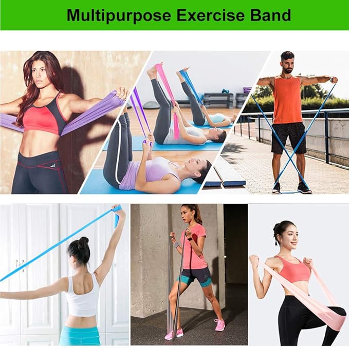 Resistance Bands, Elastic Exercise Bands for Working Out, Physical Therapy, Recovery, Yoga, Pilates, Strength Training