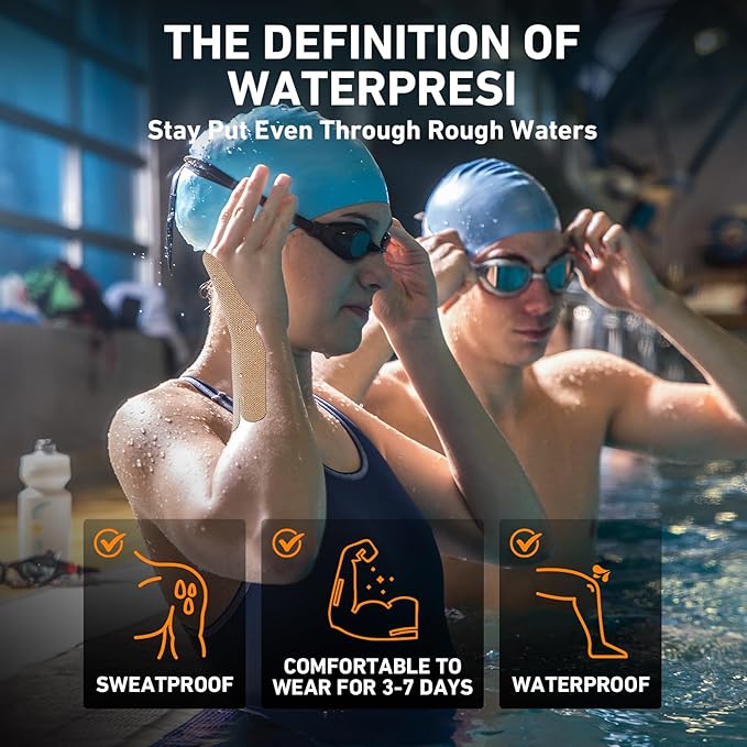 12 Count Kinesiology Tape for Thumb, Pre-Cut Waterproof KTquick Thumb Tape for Thumb Pain Relief Pre Cut, Original Cotton Athletic Tape, Durable Thumb Tape for Sports and Long-Lasting Support (Beige)