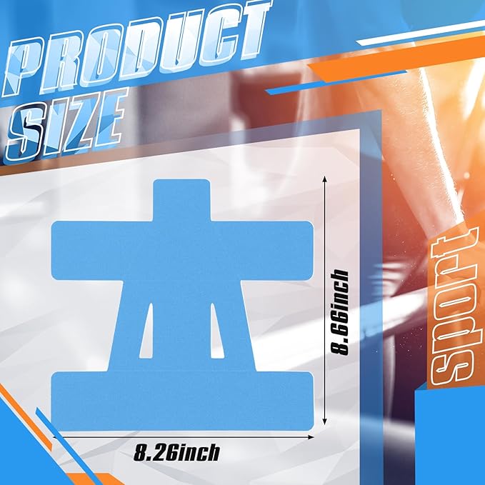 20 Count Kinesiology Tape for Shoulder Pain Relief Pre Cut Sports Waterproof Breathable Enhance Elastic Kinesiology Athletic Tape for Shoulder Support and Muscle Sports(Blue)