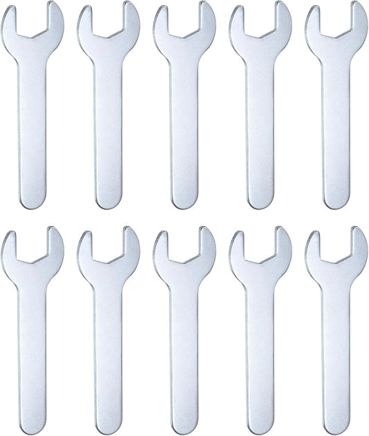 HARFINGTON 10pcs Small Wrench Open End Wrench 14x87x2mm Metric U-Shaped Single Open Ended Spanner Super Thin Small Flat Head Galvanizing Wrench for Automotive Repair Furniture Assembly