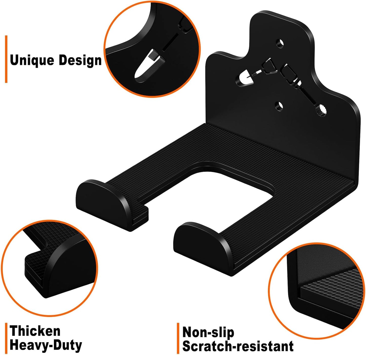 Garage Organization Storage Trimmer Rack, Garden Power Tool Hanger for Grass Trimmer, Hedge Trimmer, Garden Tools, Heavy Duty Weed Whackers Holder Wall Mounted Tool Organizer, 4 Packs