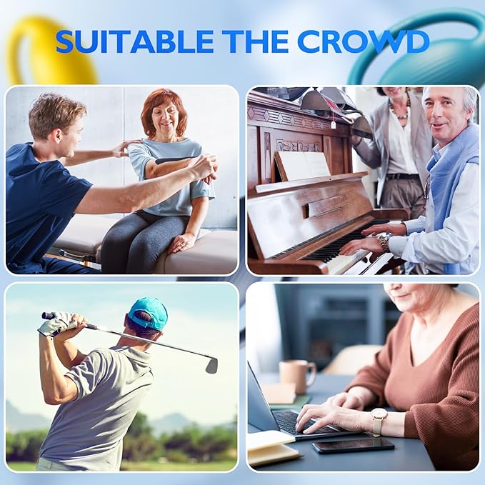 FitBeast Hand Exercise Balls - 3 Resistance Levels Stress Balls for Adults, Squeeze Balls for Hand Therapy, Rehabilitation, Arthritis, Muscle Building