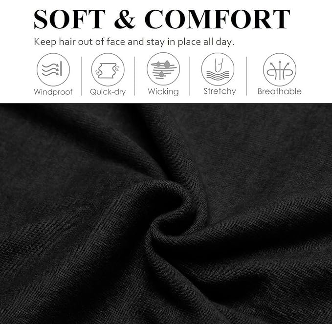 Multicolor Fashion Women's Hair Accessories - 16 Pack Elastic Non-Slip Soft Cloth Headbands for Yoga, Running, and Sports