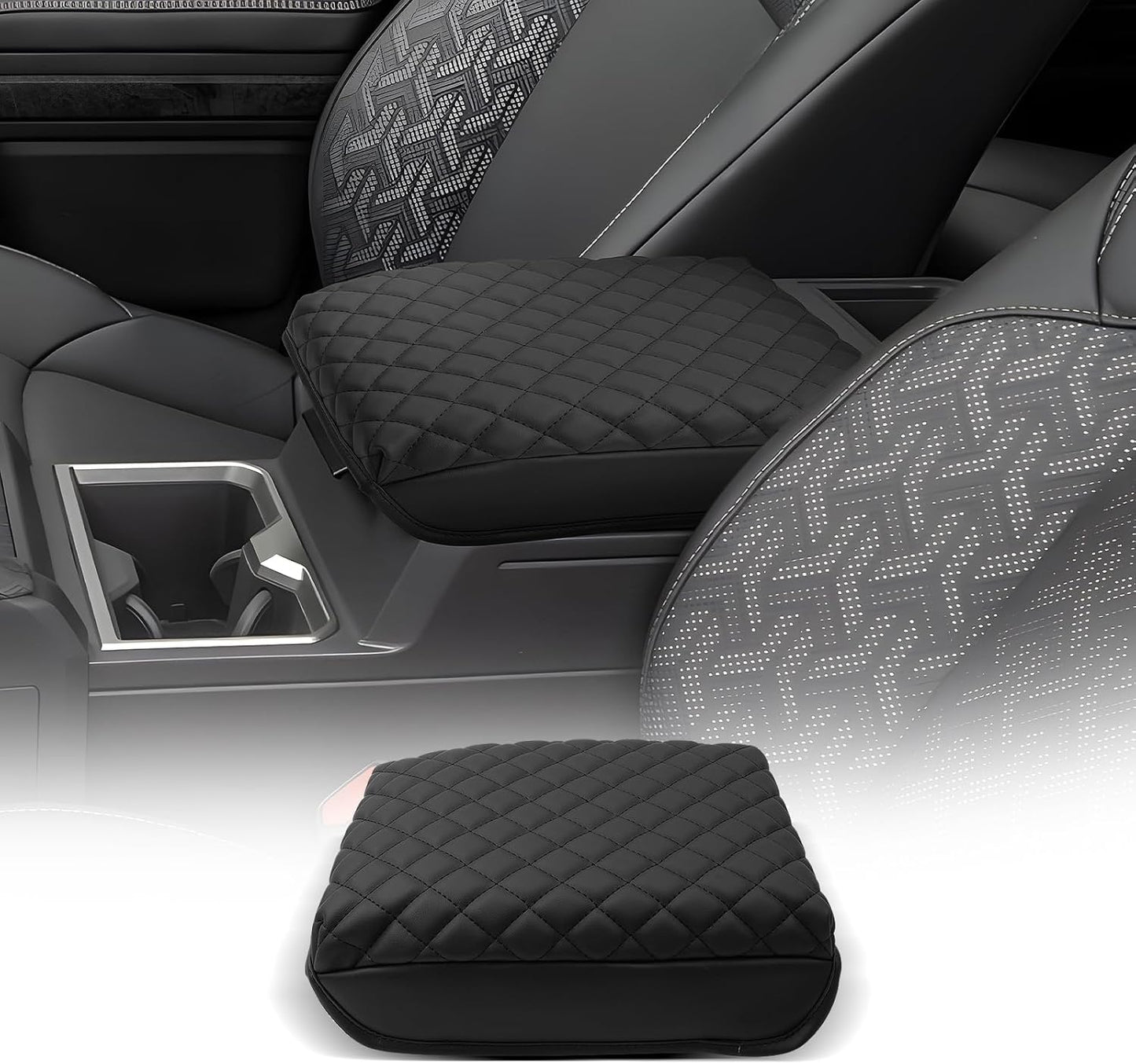 CDEFG for 2024 2025 Toyota Tacoma Center Console Cover Armrest Box Cover for Tacoma (SR, SR5, TRD PreRunner, TRD Sport, TRD Off-Road, Limited) Accessories Console Arm Rest Protector