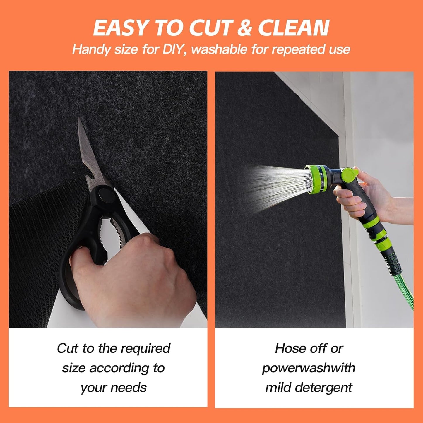 5'x 6’Garage Floor Mat & Oil Spill Mat, Heavy Duty Under Car Mat for Garage & Driveway, Protects Against Oil, Chemicals & Stains with TPE Anti-Leak Backing, Reusable & Washable