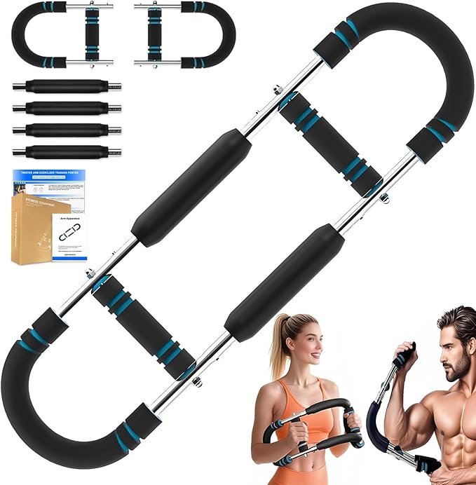 Twister Arm Trainer for Men, Chest Workout Equipment. Adjustable Chest Trainer with 4 Spring. Forearm Strengthener, Fitness Equipment, Forearm Exerciser.Home Gym Exercise Equipment 30-110 lbs
