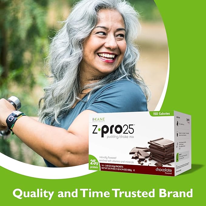 R-Kane Z-Pro 25 Protein Shakes: High Protein Chocolate Shake and Pudding Mix, Weight Loss Chocolate Protein Drinks, Natural Energy Booster Meal Replacement Shake, Low Calorie, Low Carb Protein Powder