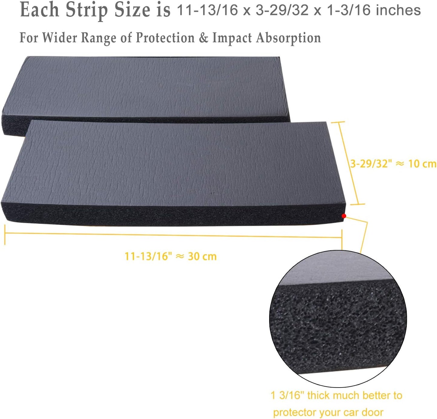 Garage Wall Protector Bumper Guards - 6 Pack Universal 1-3/16" Thick Car Door Edge Guard Self-Adhesive Comprehensive Protection EVA Foam Scratch Prevention Padding for Warehouse Parking Narrow Garage