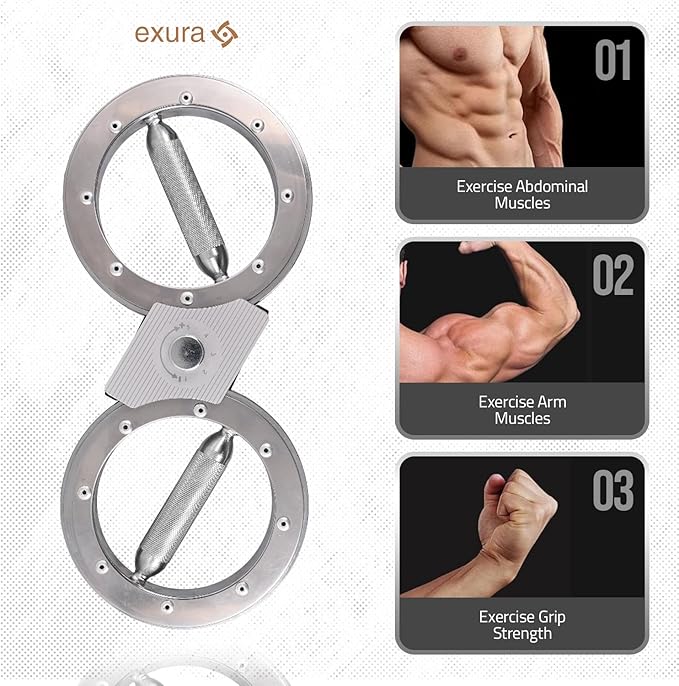Exura Burn Machine Rotator 12 Pounds Adjustable Resistance With Gloves-Forearm Strength Trainer for Men&Women with 360 Degree Rotator Forearm Builder.
