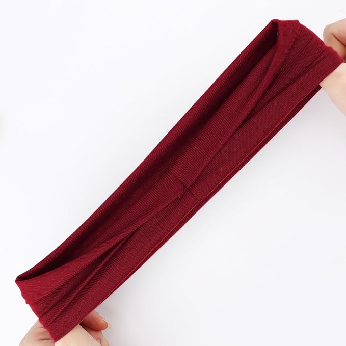 DRESHOW Yoga Sports Headbands for Women Elastic Non-Slip Headbands Workout Running Hair Bands 6 Pack